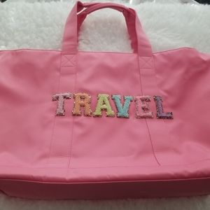 Stoney Clover Lane Classic "TRAVEL" Tote in Guava